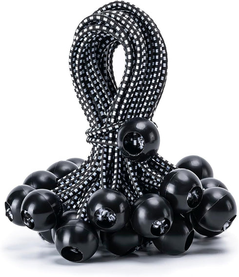 30 Pack Ball Bungee Cord, 6 Inch Heavy Duty Bungie Balls for Camping, Tents, Cargo, and Patio Umbrellas