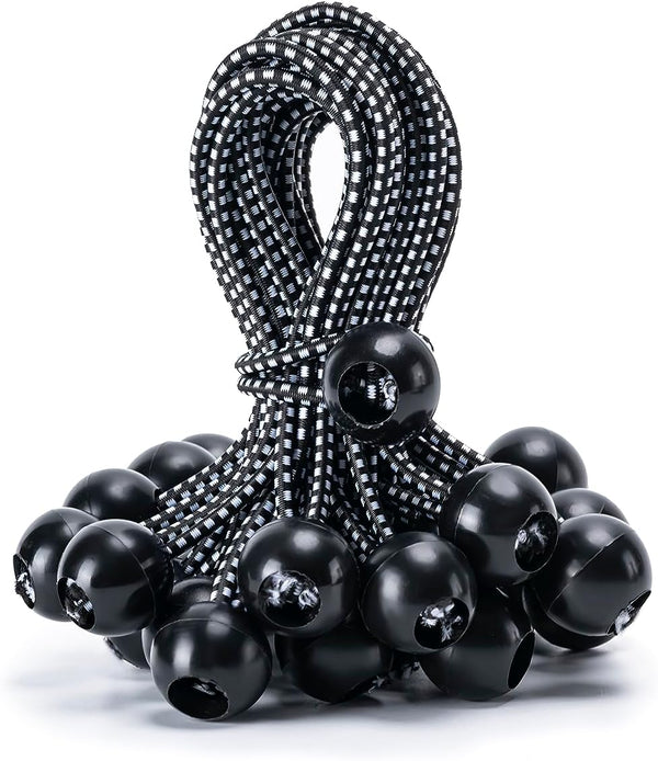 30 Pack Ball Bungee Cord, 6 Inch Heavy Duty Bungie Balls for Camping, Tents, Cargo, and Patio Umbrellas