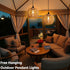 TWINKVILLA 2Pack Battery Operated Chandelier, Hanging Gazebo Lights, Cactus Shape Boho Rattan Pendant Lights Outdoor
