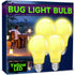 Yellow LED Bug Light Bulbs, A19 Outdoor Yellow Bug Light, 9W Equivalent 60W, E26 Base, Non-Dimmable, 4 Pack