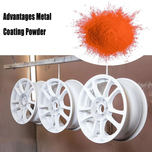 Powder Coating Powder - Perfect for Metal Surfaces, Car Paint, Building Materials, Steel Structures (Orange, 8 oz)
