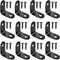 12pcs Black L Bracket Stainless Steel Corner Braces 30 x 30mm Heavy Duty Right Angle Brackets with 30pcs Screws for
