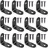 12pcs Black L Bracket Stainless Steel Corner Braces 30 x 30mm Heavy Duty Right Angle Brackets with 30pcs Screws for