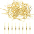 uxcell 150Pcs Chandelier Connector Clip, 33mm/1.3" Copper Crystal Chandelier Pin, Lamp Connectors