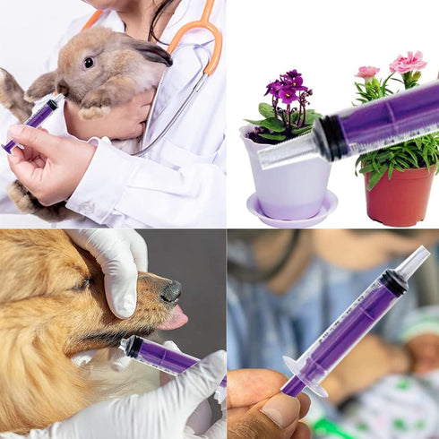 Plastic Syringe with Cap Individually Packge Sealed,Liquid Measuring Syringe Suitable for Industrial Scientific Labs,Feeding Pet (20*10ml)