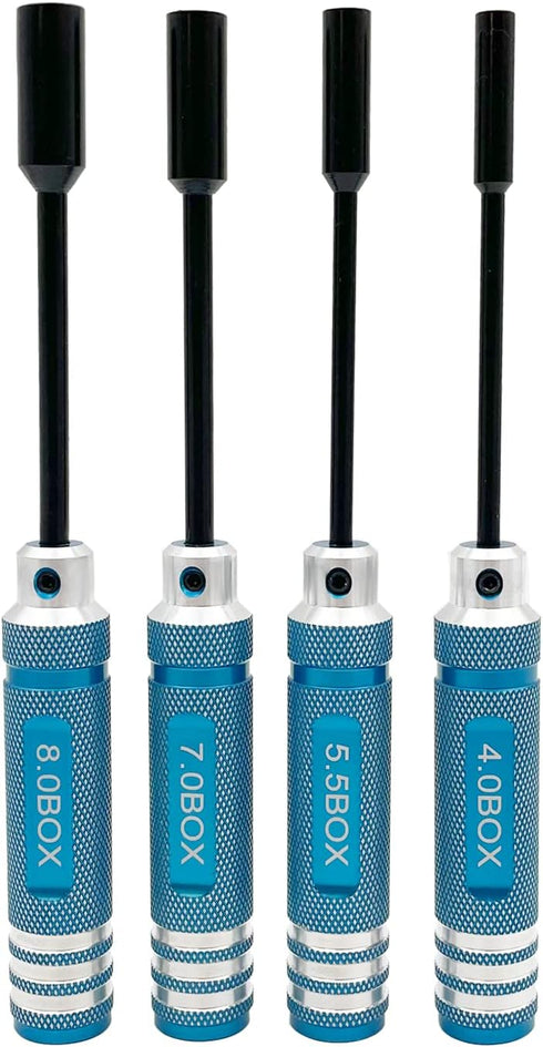 4Pcs Nut Driver Set, RC Tool Set Hex Nut Driver for RC Vehicle, Helicopters, Drones, Appliances Repair