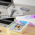 Acrylic Letter Tray, Iridescent Letter Organizer Storage A4 Paper File Tray Accessory Tray Single-Tier Desktop Document Holder with Non-Slip Rubber Pads and Stackable for Office and Home Use