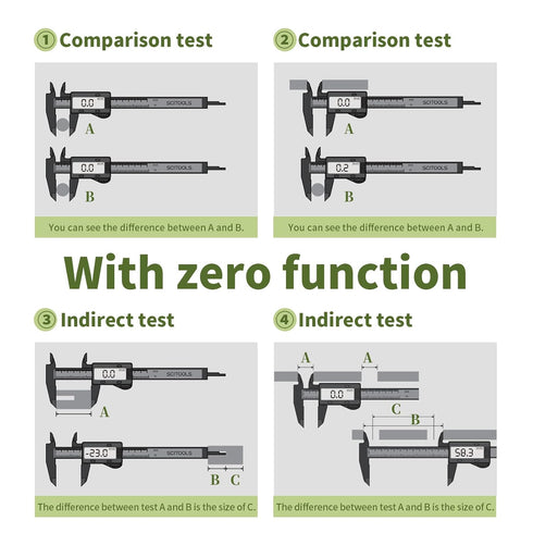 Digital Caliper 0-6" Measuring Tool, Micrometer Caliper with Auto-Off Feature, Inches and Millimeters for Jewelry