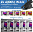 2Pack 5 5 CUHIOY Clip on Reading Light, Colors Brightness Bed Light for Headboard, Battery Rechargeable Flexible Neck