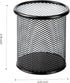 Pen Holder Mesh Pencil Holder, Metal Cup Organizer for Desk Office, Black, 4 Pack