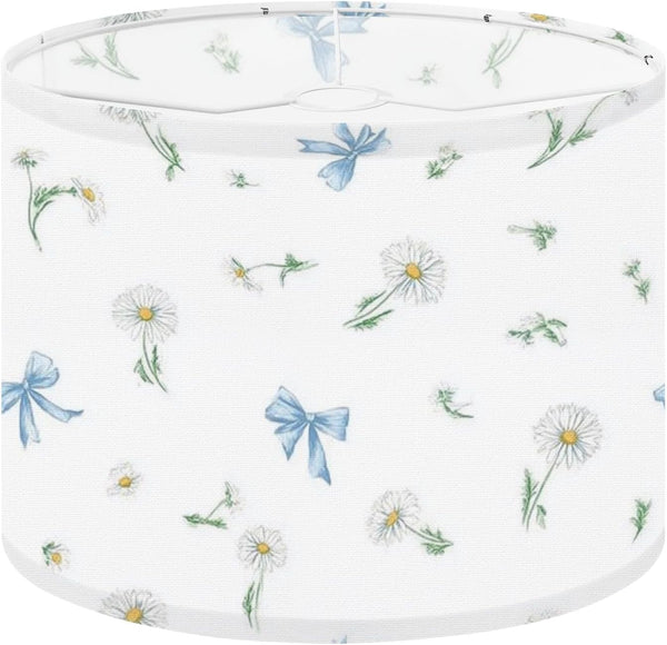 RAINFALLARING Drum Lamp Shades Seamless daisies watercolor hand draw You can change color