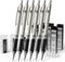 Four Candies Metal Mechanical Pencil Set - 6PCS 0.7mm Art Pencils & 360PCS HB Lead Refills & 3PCS Erasers