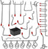 114 Pcs Pegboard Hooks Assortment with Metal Hooks, Bins, and Peg Locks for Organizing Storage System Tools