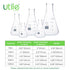 Utile Erlenmeyer Flasks, 5 Sizes of Narrow Mouth Conical Borosilicate Glass Flasks with Printed Graduation