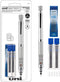 Uniball Kuru Toga Elite Mechanical Pencil Starter Kit, Silver Barrel, 0.5mm Tip, 60 Lead Refills