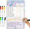 Clever Clean Dry Erase Chores Chart for Kids, Reusable Reward Chart, Non-Magnetic Board with 6 Markers (Mermaid)