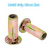 Moicstiy 25Pcs M8 Bulbed Steel Multi Grip Rivet Nuts Pre Shank Zinc-Plated Flat Head Threaded Insert Nut Construction