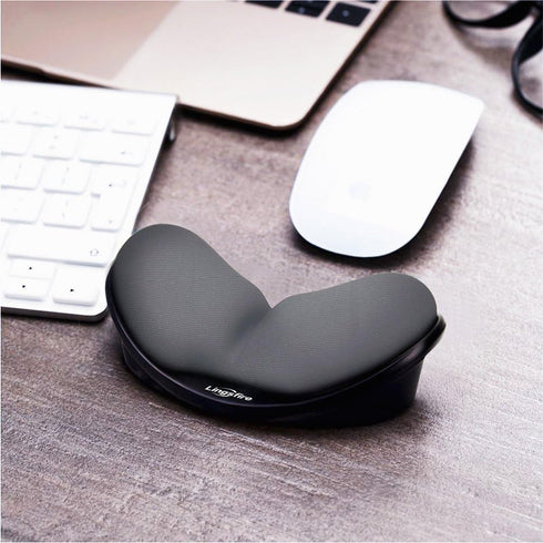 LINGSFIRE Memory Foam Mouse and Keyboard Wrist Rest Pad, Anti-Skid Support Mat for Office Computer (Gray)