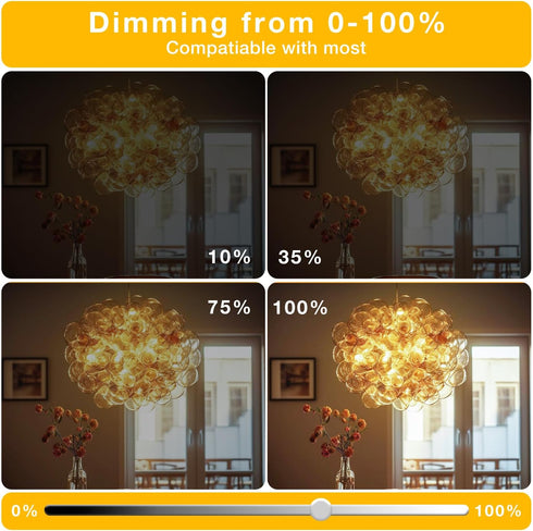 6 Pack Dimmable G9 Bulb 4W (40 3000K G9 Bulb T4 G9 Bulbs Chandelier,120V 450LM 360 G9 Bulb DAYBEETER LED Watt
