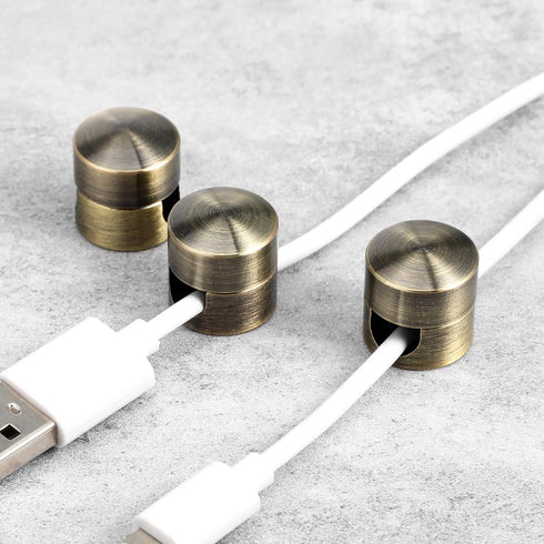 WJIAAA Cable Anchors Desk, 3 Sets Adhesive Phone Charger Holders for Cords Adjustable