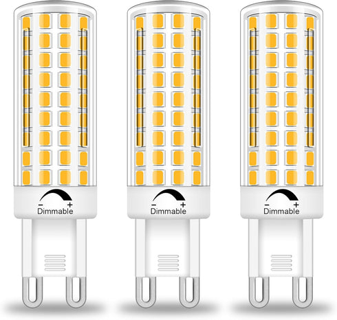 Dimmable G9 LED Bulb 3000K Warm White, T4 G9 6W Replacement for