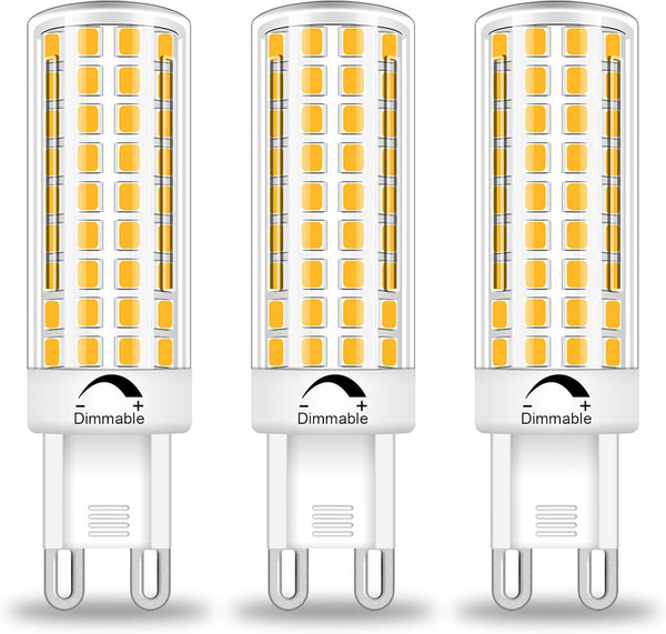 Dimmable G9 LED Bulb 3000K Warm White, T4 G9 6W Replacement for