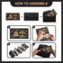 6 Black Gold Happy Birthday Money Envelope for Cash, DIY Money Holder with Slots for Cash, Surprise Card Holder