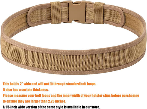 Dotacty 2" Security EMS EMT Firefighters Work Belt Wide Camping Hiking Utility Tool Belt Airsoft Paintball Gear Holster