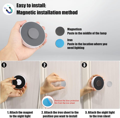 8 3 Pack 120 3 Closet, 6000K Upgraded Motion Sensor Light, LEDs, Rechargeable, Detection, Modes - Bedroom, Stair