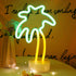 LED Palm Tree Neon Sign Battery/USB Powered Coconut Tree Light with Stand, Palm Tree Lights Tabletop Lamp for Bedroom