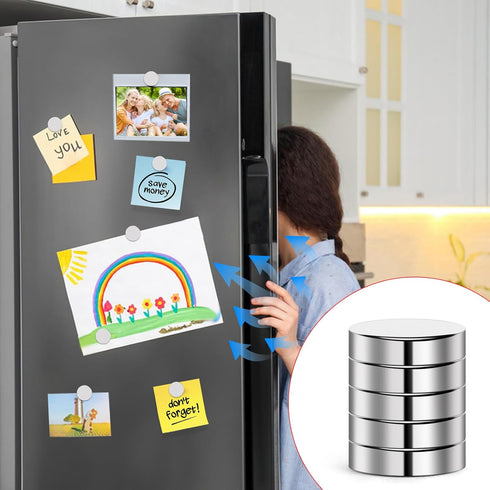 Small Strong Magnets, 30Pcs Round Neodymium Refrigerator Magnets for Crafts, Tiny Disc Magnets for Whiteboard