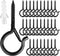 FSAH Q Hanger 35 Pcs Screw-in Hooks for Outdoor String Lights, Swivel Hanging
