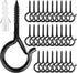 FSAH Q Hanger 35 Pcs Screw-in Hooks for Outdoor String Lights, Swivel Hanging