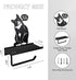 Vausart Black Cat Toilet Paper Holder with Shelf & are You Pooping Sign Farmhouse Bathroom Decor, Cute Cat Design