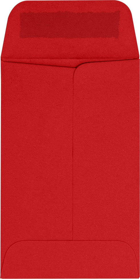LUXPaper #1 Coin Envelopes | 2 1/4" x 3 1/2" | Ruby Red | 80lb. Text | 500 Qty
