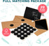 Set 20 Pack 4x6 100 VNS Creations Bundle - Thank You Cards With Envelopes Bulk & Stickers - - Black and Navy Blank