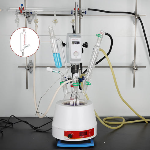 stonylab Graduated Pressure Equalizing Addition Funnel, 50 ml Borosilicate Glass Dropping Funnel with 24/40 Joint