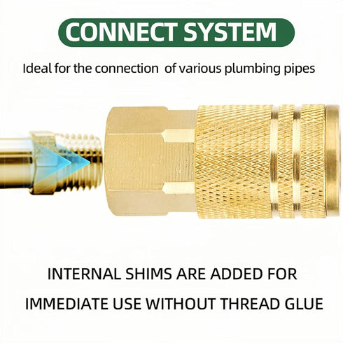 Yolass 1/4” NPT Air Hose Fittings, 10 Quick-link Air Hoses with 1/4" Brass Couplers for Professional Use