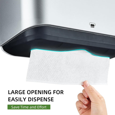 200 Wall Mount Paper Towel Dispenser, Multifold Hand Towel Dispenser with Smart Lock, Adhesive No-Drill or Screw