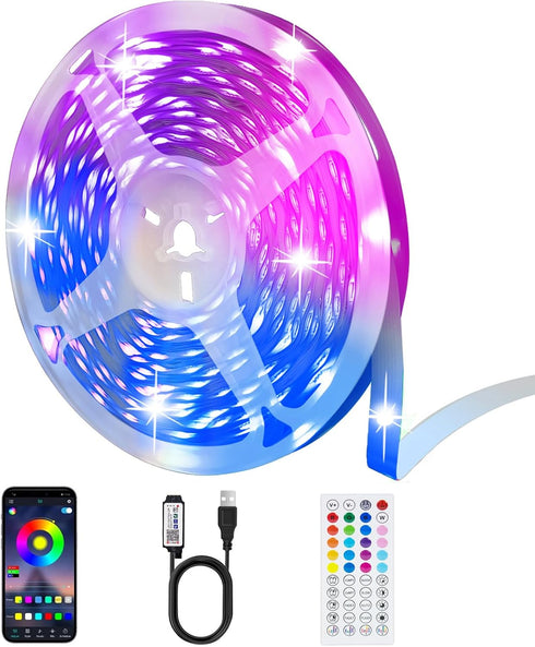 TK99SW LED Lights for Bedroom, 65ft Smart RGB Music Sync Bluetooth App &