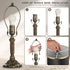GooChan 8.5-Inch) Lamp Shade Harp, Antique Brass Lamp Harp Frame Lampshade Bracket, Detachable Shade Holder for Floor