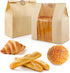 60 Paper Bread Bags for Homemade Bread, Large Kraft Paper Bakery Bag for Baked Food Packaging Storage