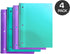 It's Academic College-Ruled Spiral Notebook, 1-Subject, 80 Sheet, Metallic Purple and Teal, 4 Pack