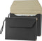 VANRA Expanding File Folder Organizer, PU Leather Document Holder, File Pocket Envelope Bag, A4 Letter Size, Black