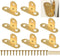 Heavy Duty Corner Braces, 8Pcs Right Angle Brass Bracket Fastener T-Shaped Brackets