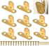 Heavy Duty Corner Braces, 8Pcs Right Angle Brass Bracket Fastener T-Shaped Brackets
