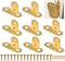 Heavy Duty Corner Braces, 8Pcs Right Angle Brass Bracket Fastener T-Shaped Brackets