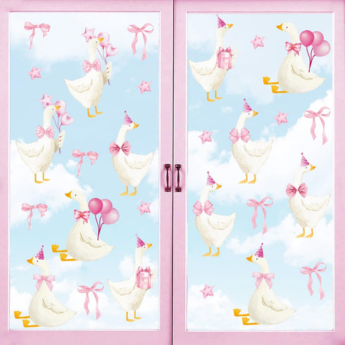 Goose Wall Stickers Watercolor Geese Wall Decals Goose Birthday Decorations Peel and