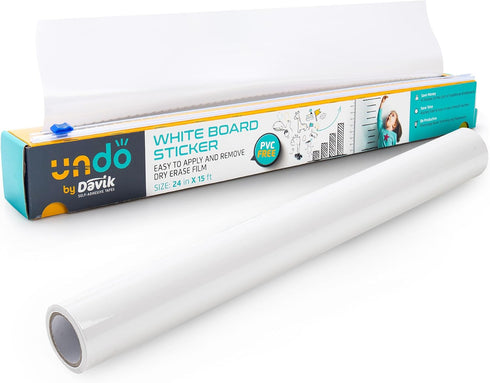 Davik Multi-Purpose Whiteboard Sticker, Customizable Peel and Stick Dry Erase Board for Wall Art
