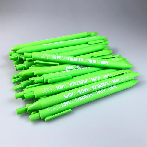 Lime Green Ribbon Pens, Non Hodgkins Lymphoma Awareness Products, Lyme Disease Mental Health Awareness
